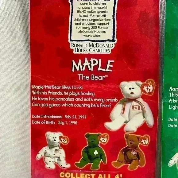 Mcdonalds Ty Beanie Babies Lot of 4 with very Rare Box and Tush Tag Errors Set - Picture 9 of 11